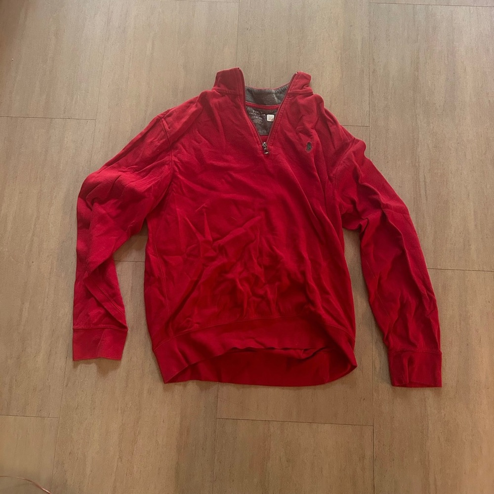 Ralph Lauren Polo men’s red quarter zip // Size small
